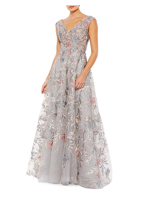 Romantic Floral Evening Gown