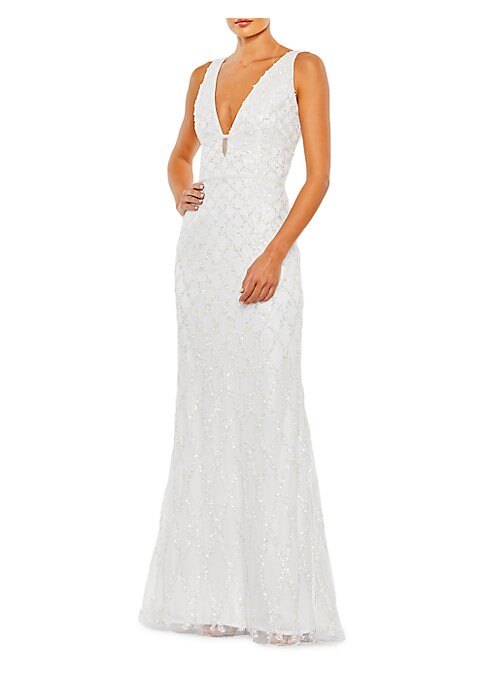 Glimmering V-Neck Dress