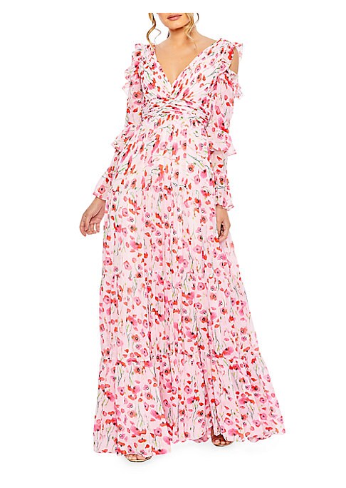 Ruffled Floral Elegance Dress