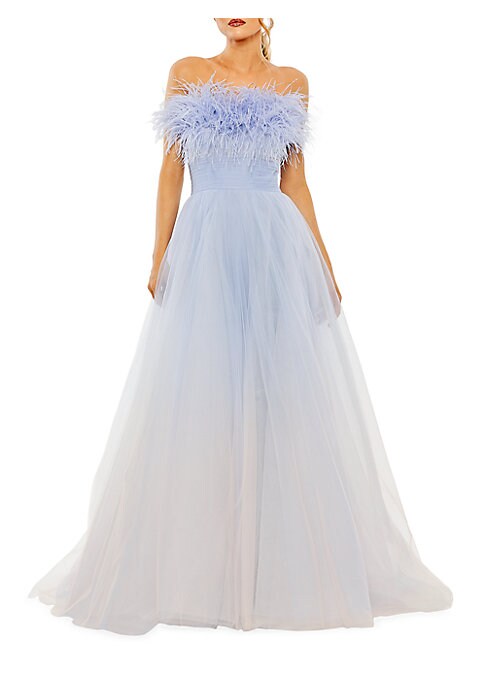 Feathered Tulle Elegance