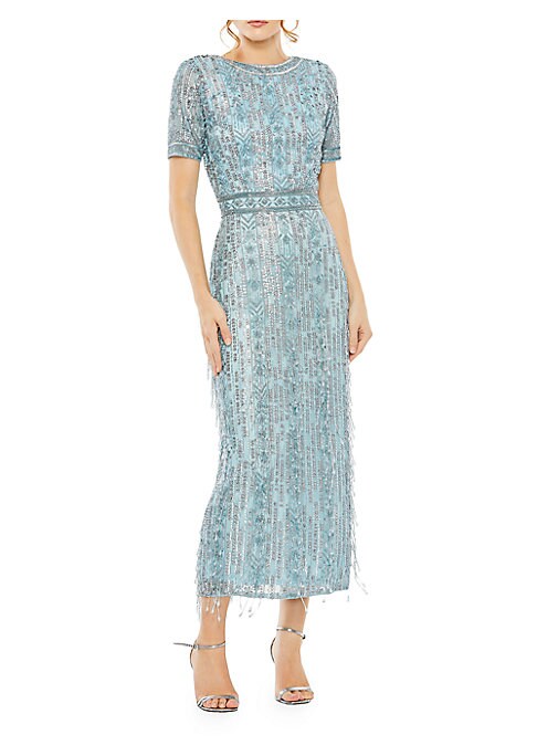 Beaded Elegance Midi Dress