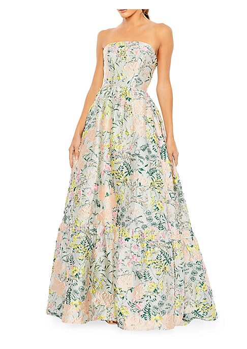 Chic Floral Evening Gown