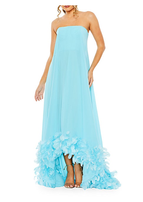 Feathered Flair Gown