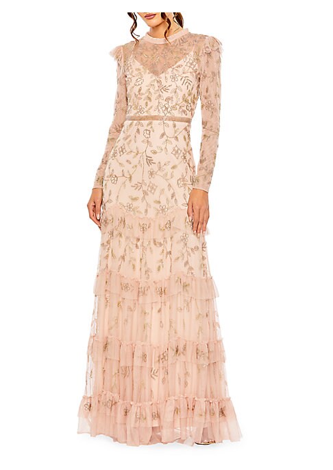 Elegant Tiered Floral Dress