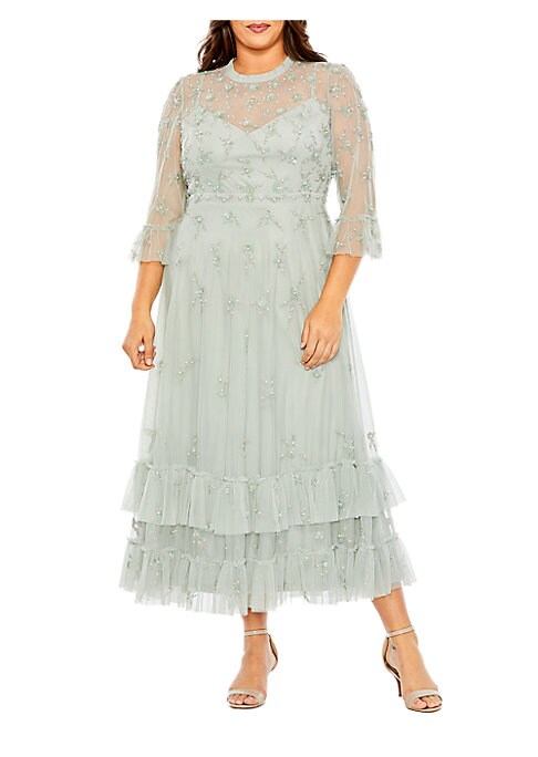 Sparkle Tiered Flutter Dress