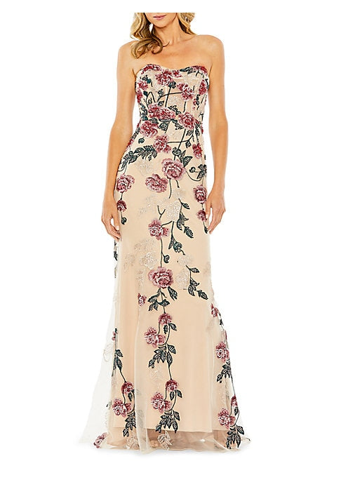 Blooming Strapless Elegance