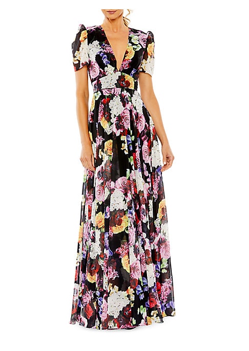 Floral Breeze Evening Gown