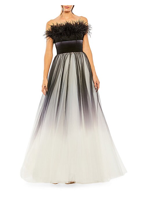 Feathered Tulle Elegance