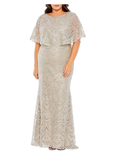 Elegant Cape Gown