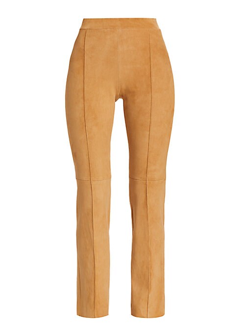 Sleek Suede Ankle Trousers
