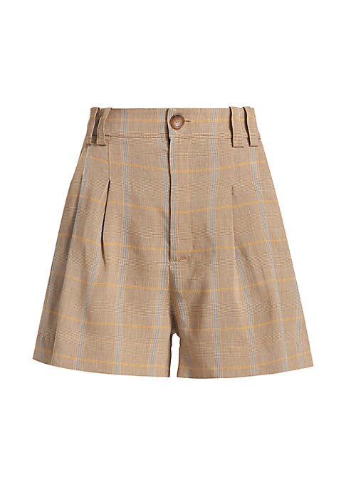 Flare Linen Blend Shorts