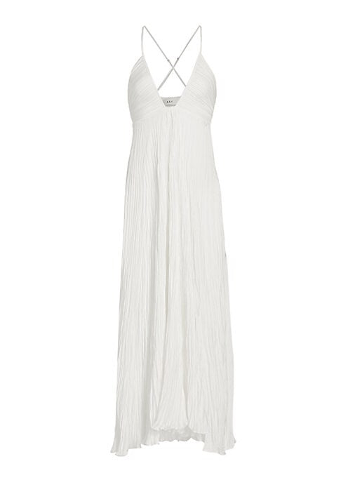 Plunging Neckline Midi-Dress
