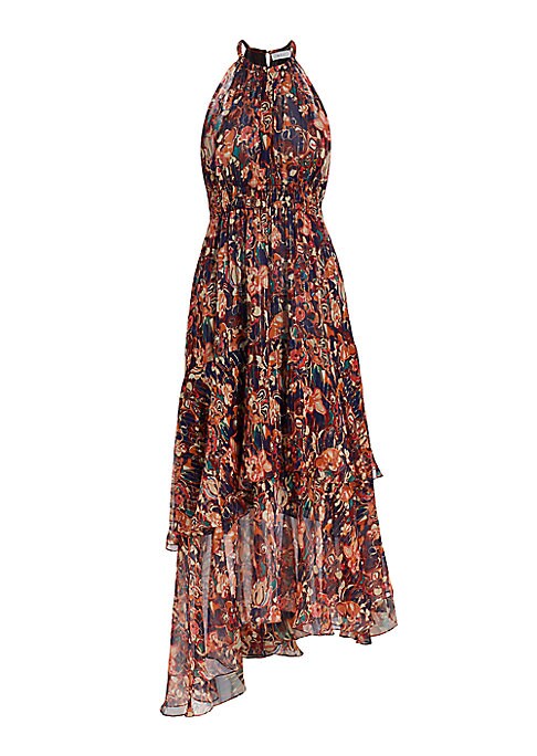 Floral Chiffon Halter Dress