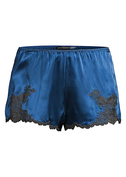 Silky Lace-Trimmed Shorts