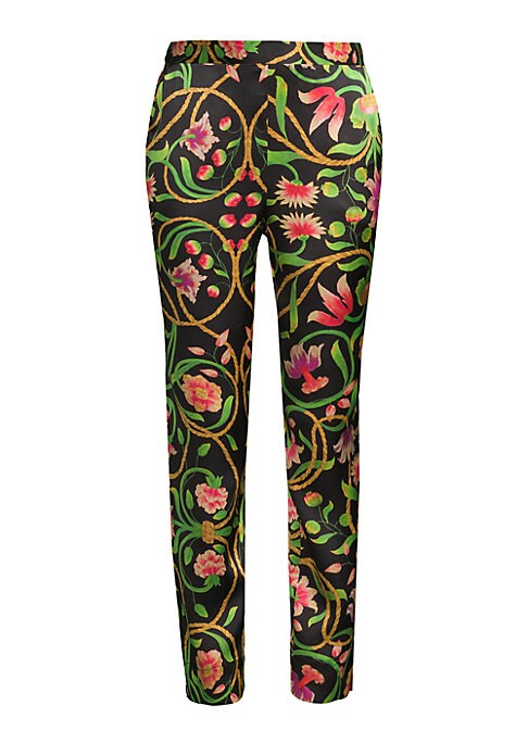 Floral Silk Lounge Pants