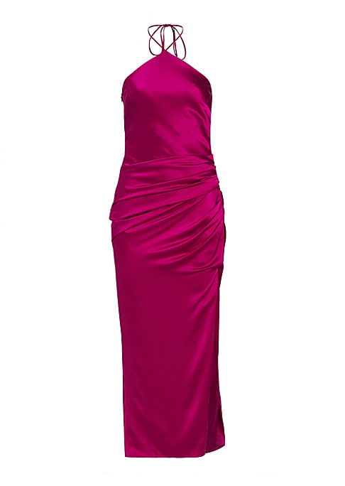 Satin Luxe Slit Dress