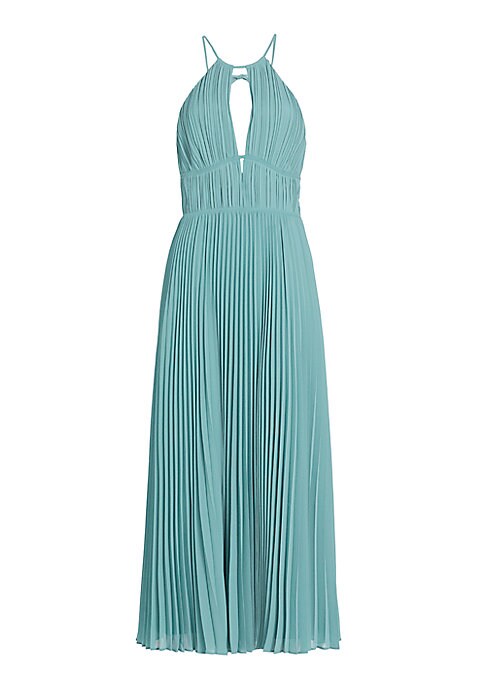 Textured Keyhole Midi Dress