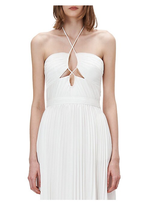 Chic Pleated Halter Dress
