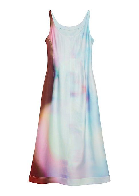 Sateen Flare Midi Dress