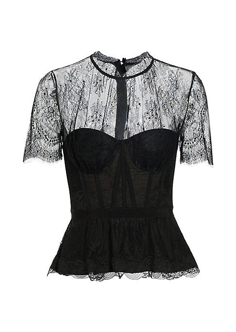 Floral Lace Bustier Top