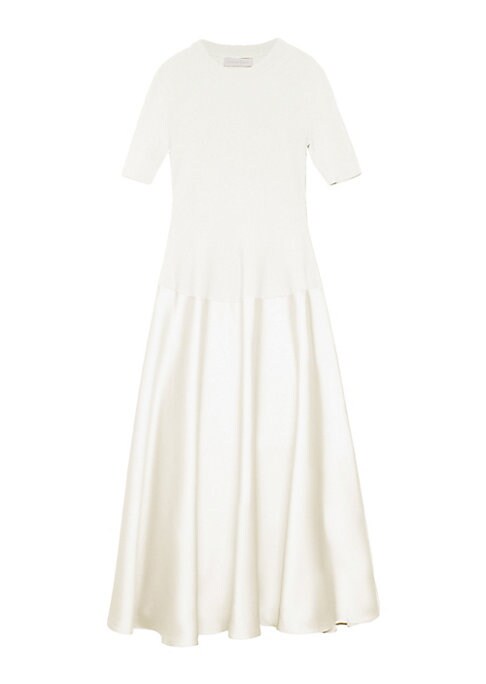 Knit & Satin Charm Dress