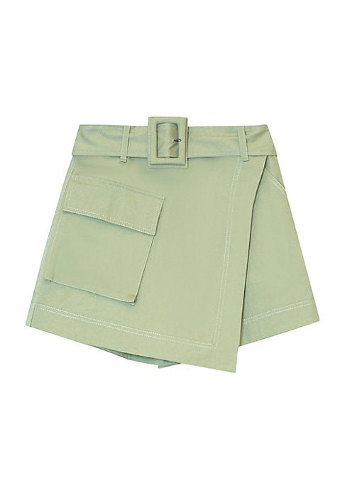 Chic Utility Wrap Skirt