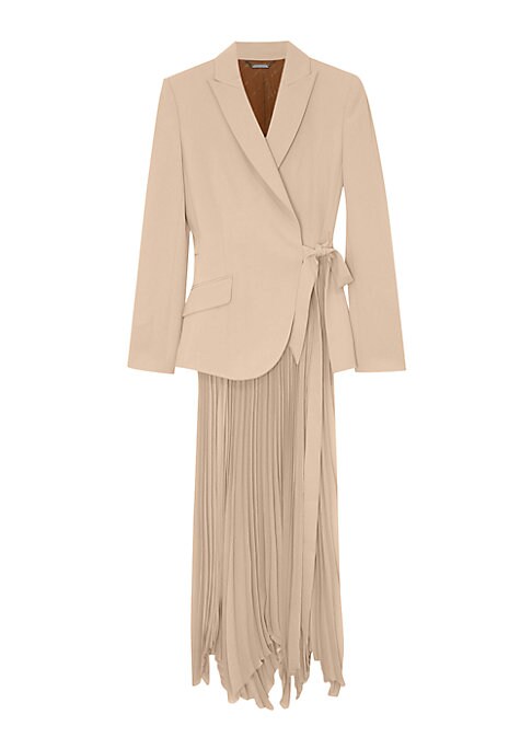 Chic Pleated Blazer Dress