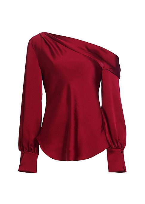 Chic Satin One-Shoulder Top