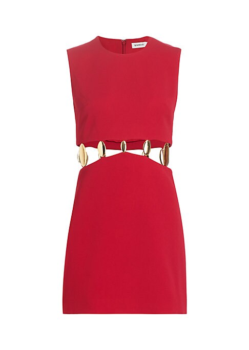 Golden Cut-Out Mini Dress