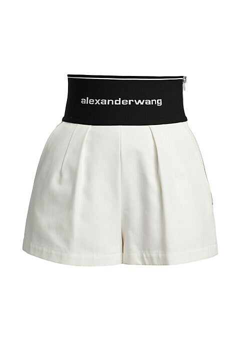 Logo Pleat High Shorts