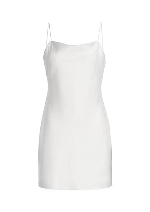Satin Cowlneck Slip Dress