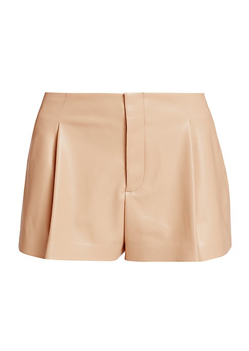 Chic High-Waisted Leather Shorts