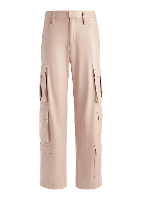Chic Utility Leather Trousers