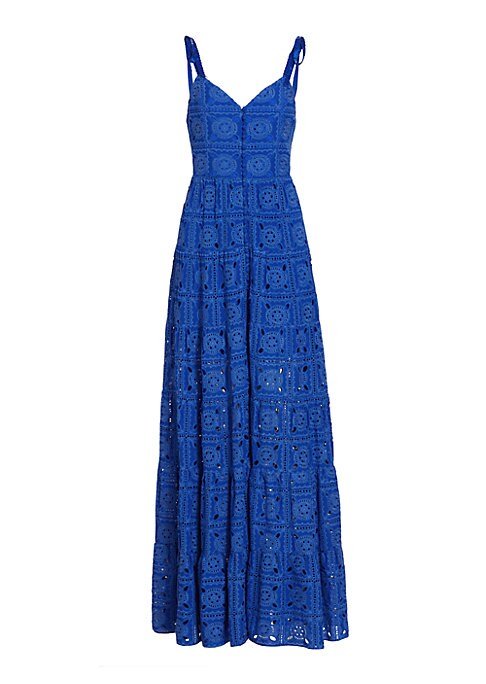 Breathable Eyelet Maxi Dress
