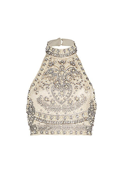 Sparkling Halter Crop Top