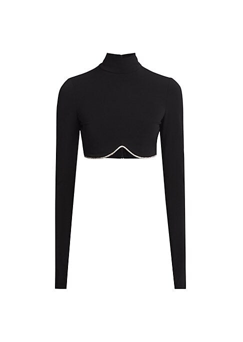 Crystal Trim Crop Top
