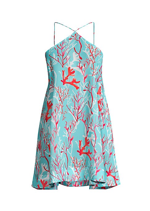 Coral Breeze Halter Dress