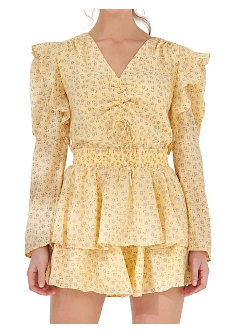Floral Ruffle Romper
