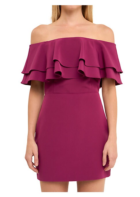 Ruffled Flare Mini Dress