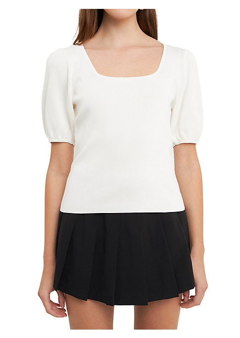 Vintage Puff Sweater Top