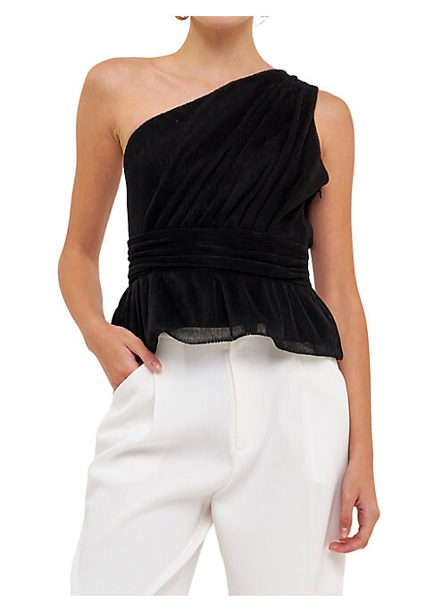 Elegant Tulle Peplum Top