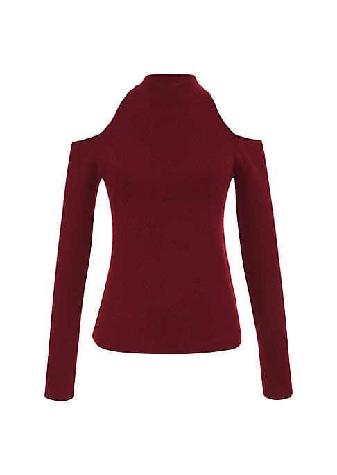 Chic Cold-Shoulder Mock Top