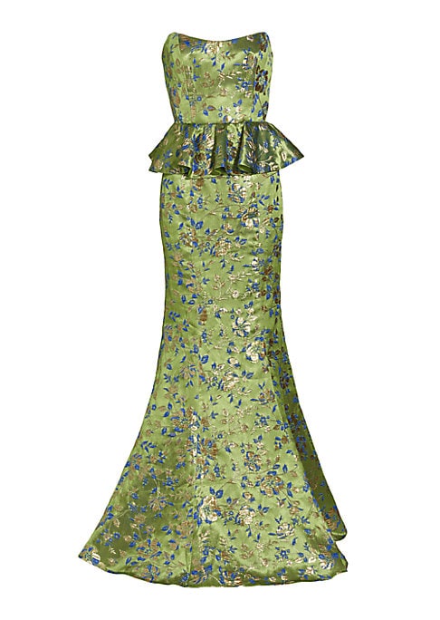 Floral Mermaid Evening Dress