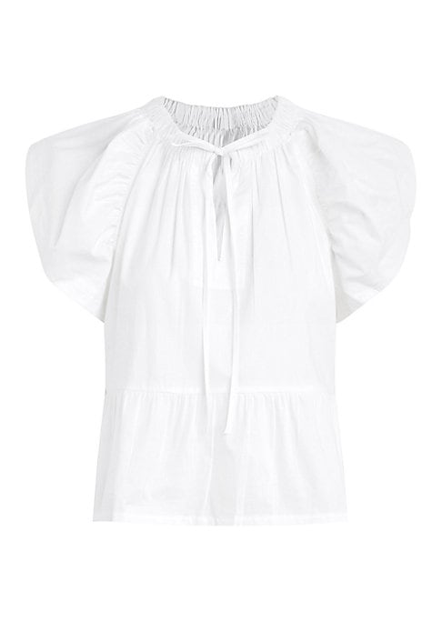 Flutter Sleeve Cotton Top