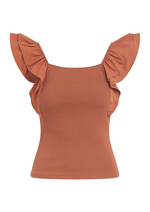 Ruffled Cotton Charm Top