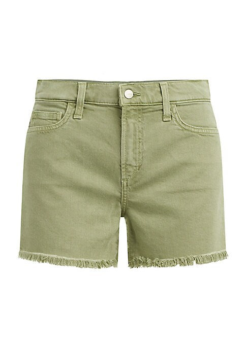 Frayed Twill Cut-Off Shorts