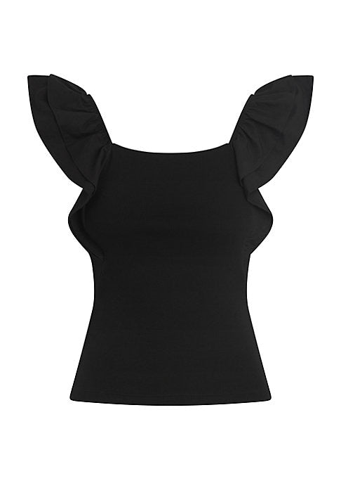 Ruffled Cotton Tank Top