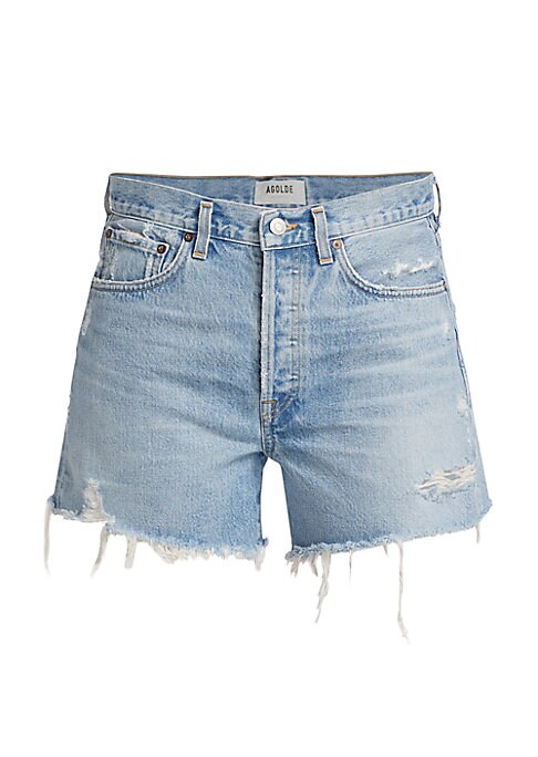 Extended Retro Denim Shorts