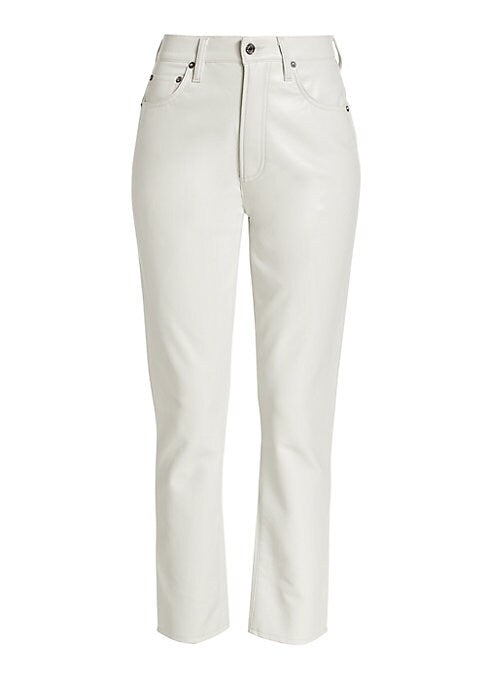Chic Ankle Leather Pants