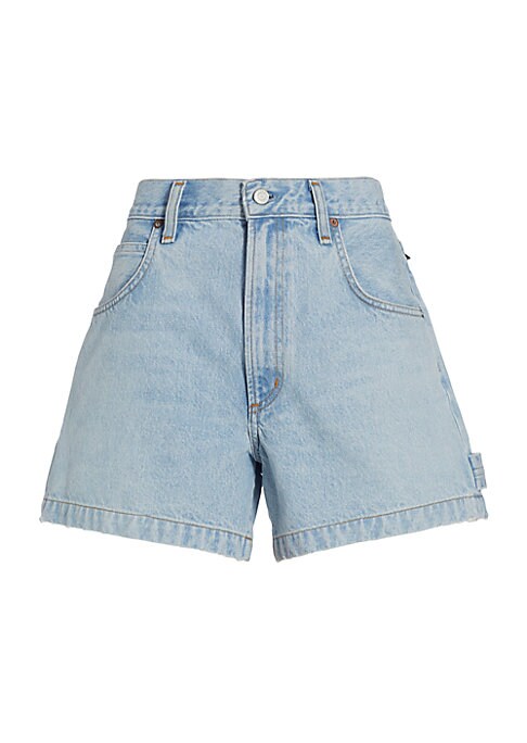 Utility High-Rise Denim Shorts